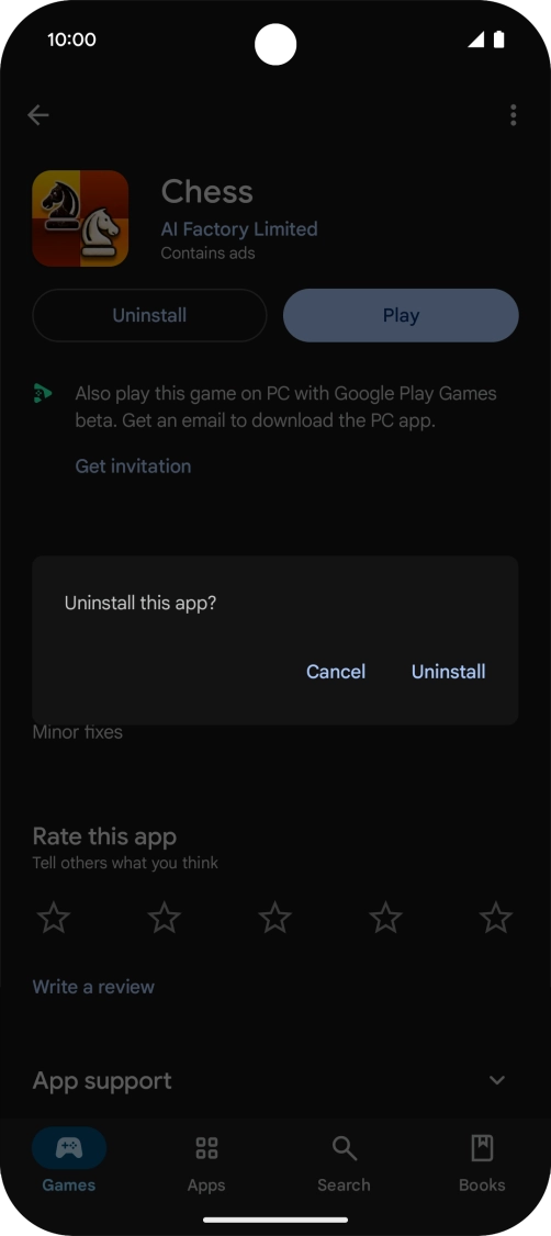 Press Uninstall. Press Uninstall.