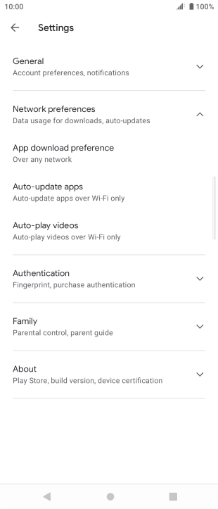 Press Auto-update apps. Press Auto-update apps.