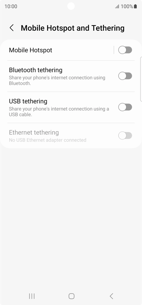 Press Mobile Hotspot. Press Mobile Hotspot.