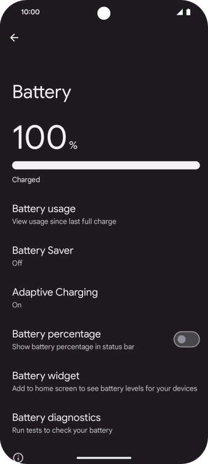 Press Battery Saver. Press Battery Saver.