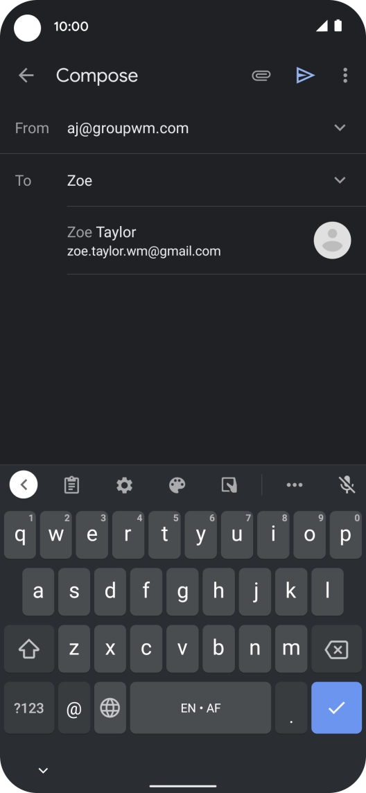 Press the required contact. Press the required contact.