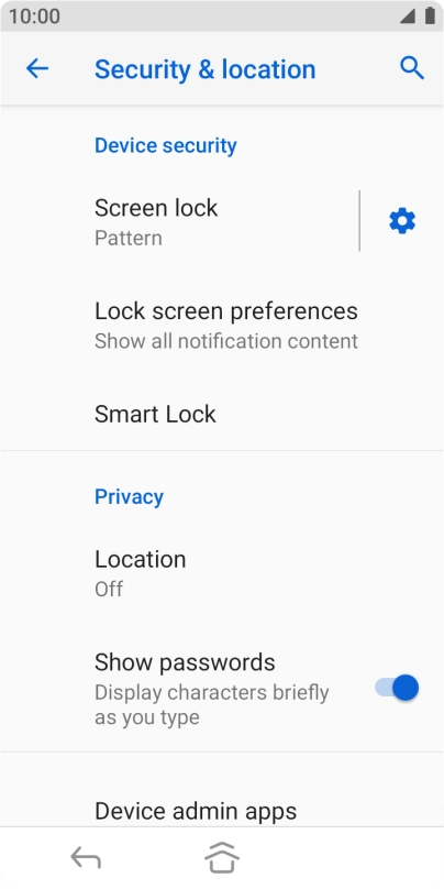 Press Screen lock and key in the current phone lock code. Press Screen lock and key in the current phone lock code.