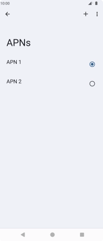 Press the field next to the data connection to activate it. Press the field next to the data connection to activate it.