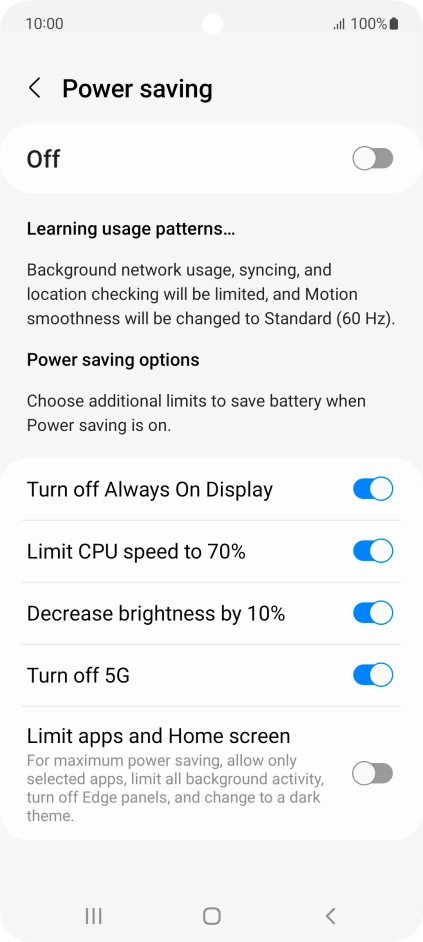 Press the indicators next to the required settings. Press the indicators next to the required settings.