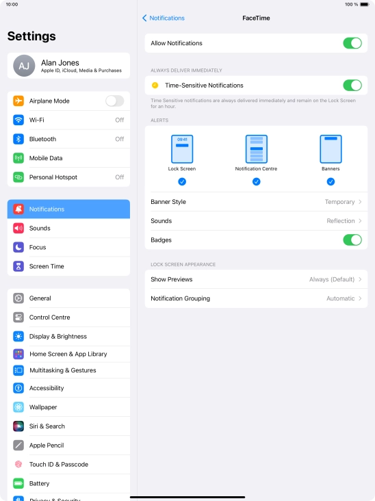 Press the indicator next to Press the indicator next to