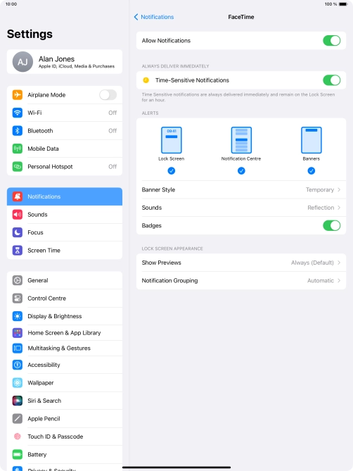 Press the indicator next to Press the indicator next to