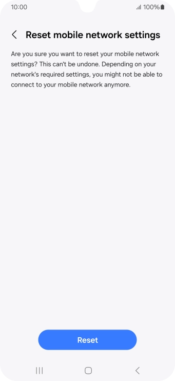 Press Reset. Press Reset.