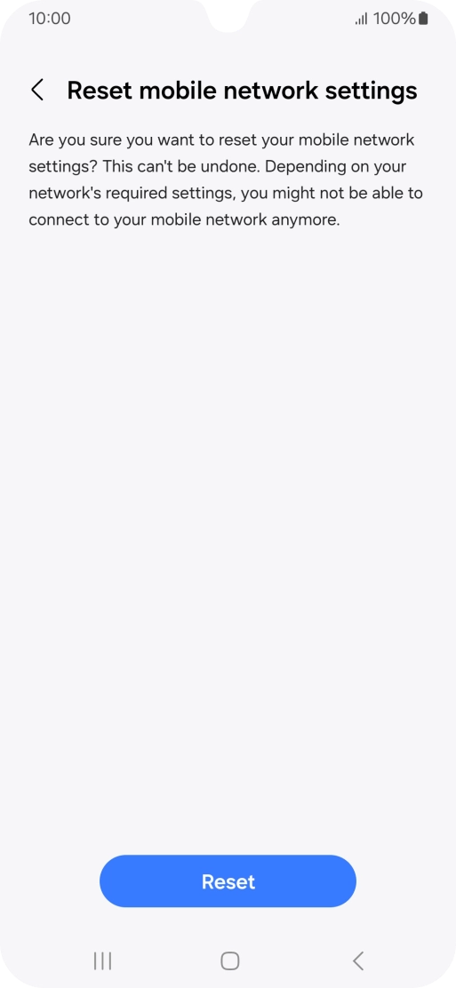 Press Reset. Press Reset.