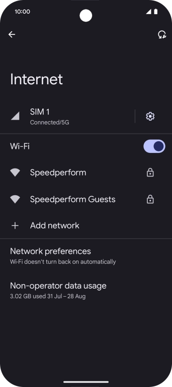 Press the required Wi-Fi network. Press the required Wi-Fi network.