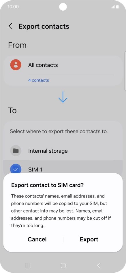 Press Export. Press Export.