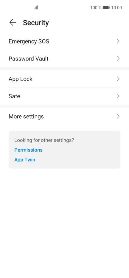 Press More settings. Press More settings.