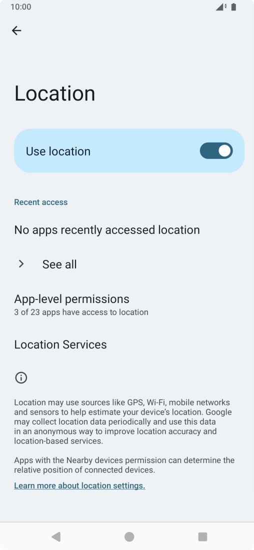 Press App-level permissions. Press App-level permissions.