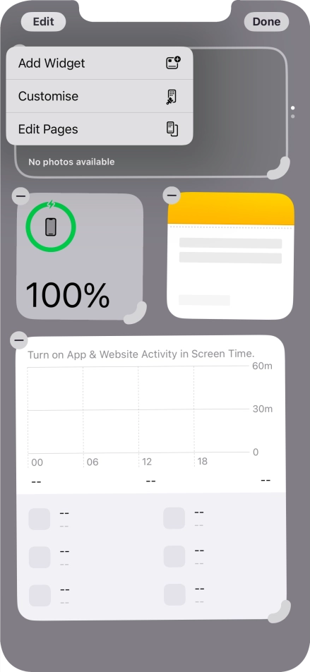 Press Add Widget. Press Add Widget.