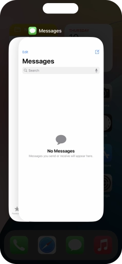 Slide upwards on the required application to end it. Slide upwards on the required application to end it.