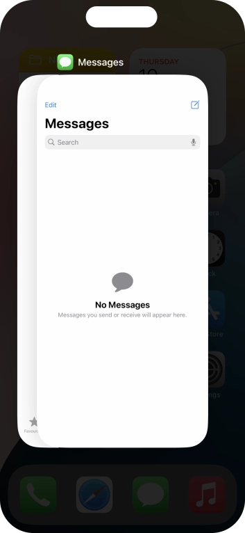 Slide upwards on the required application to end it. Slide upwards on the required application to end it.
