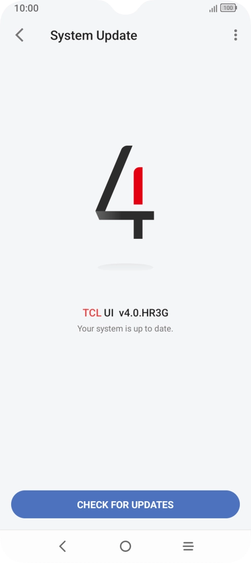 Press CHECK FOR UPDATES. If a new software version is available, it's displayed. Follow the instructions on the screen to update the phone software. Press CHECK FOR UPDATES. If a new software version is available, it's displayed. Follow the instructions on the screen to update the phone software.