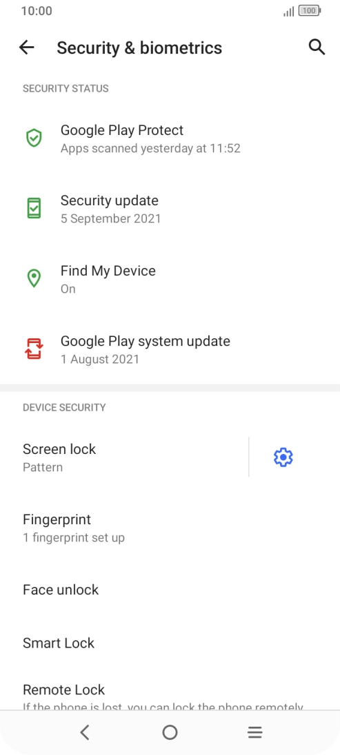 Press Screen lock and key in the additional phone lock code you created earlier. Press Screen lock and key in the additional phone lock code you created earlier.