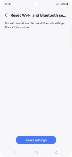 Press Reset settings. Press Reset settings.