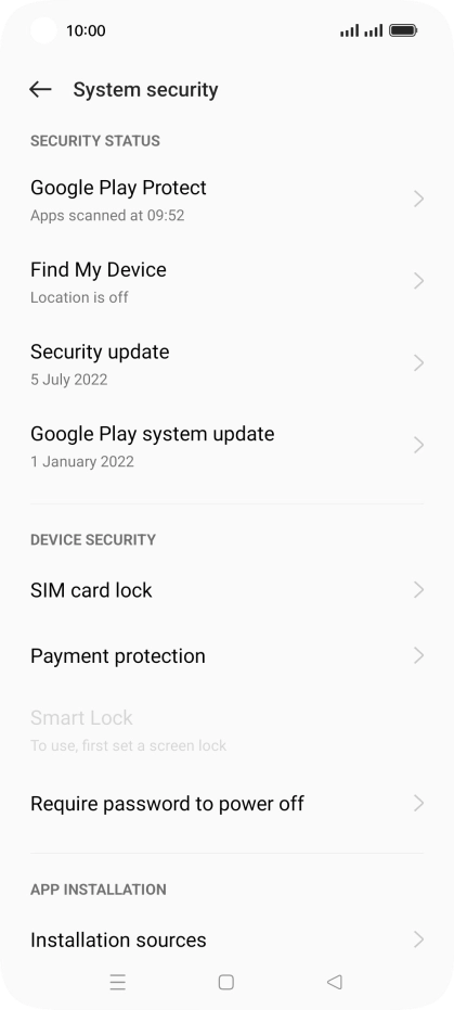 Press SIM card lock. Press SIM card lock.