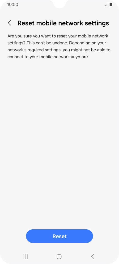 Press Reset. Press Reset.