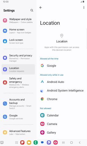 Press the required app. Press the required app.