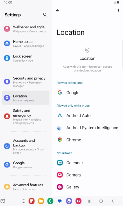 Press the required app. Press the required app.