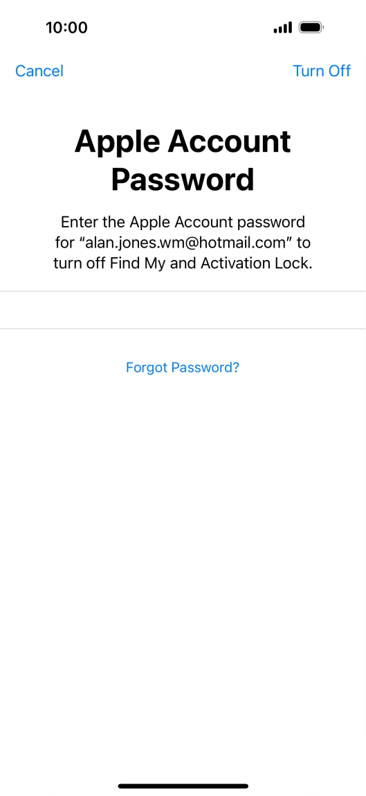 Key in the password for your Apple ID and press Turn Off. Wait a moment while the factory default settings are restored. Follow the instructions on the screen to set up your phone and prepare it for use. Key in the password for your Apple ID and press Turn Off. Wait a moment while the factory default settings are restored. Follow the instructions on the screen to set up your phone and prepare it for use.