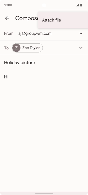 Press Attach file and go to the required folder. Press Attach file and go to the required folder.