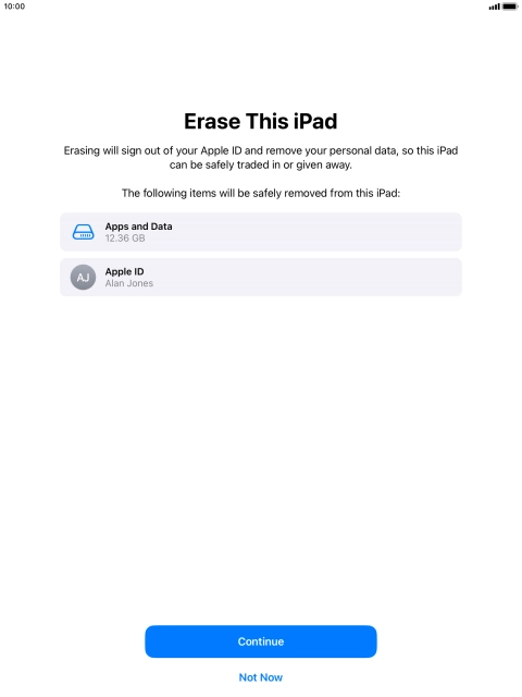 Press Continue. Press Continue.