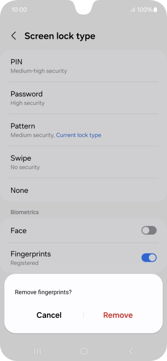 Press Remove. Press Remove.