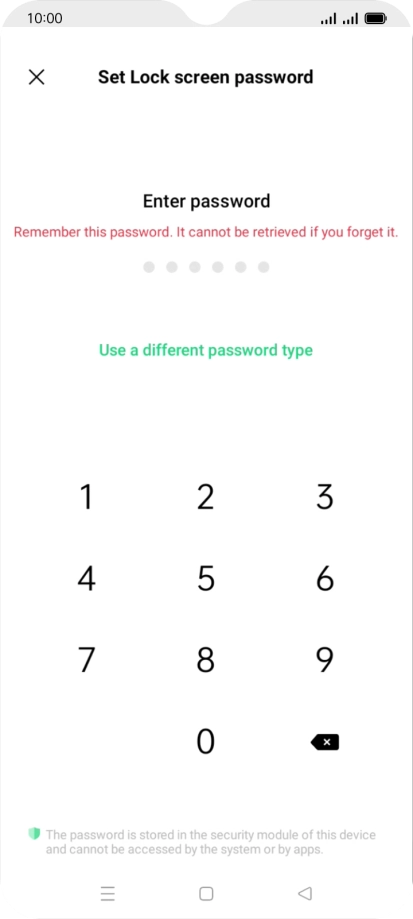 Press Use a different password type. Press Use a different password type.