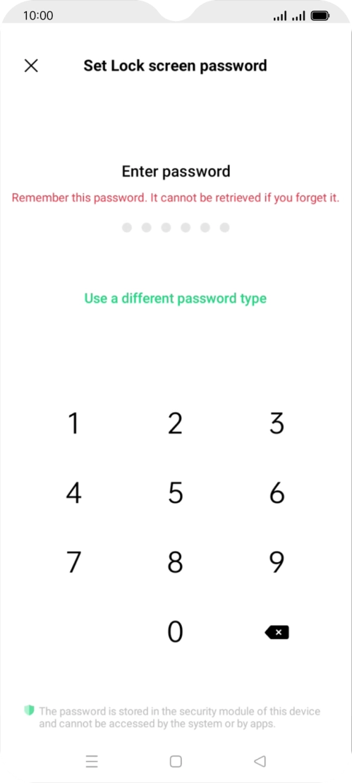 Press Use a different password type. Press Use a different password type.