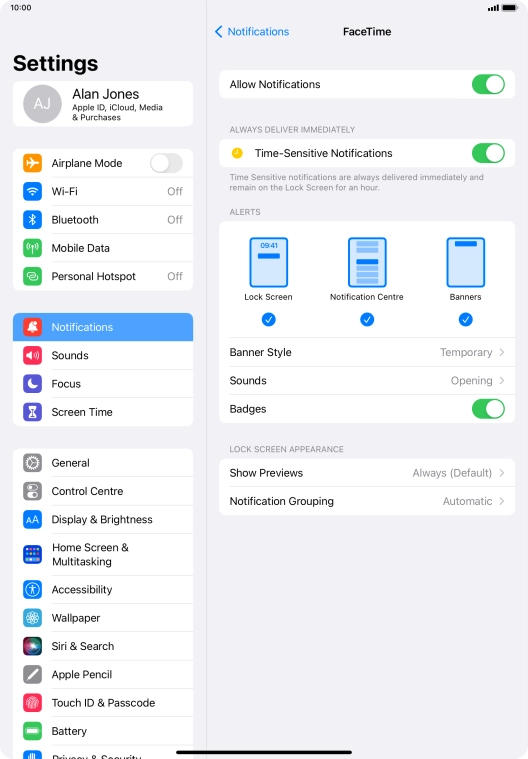 Press the indicator next to Press the indicator next to