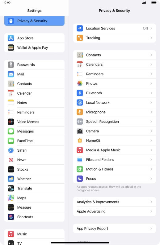 Press Location Services. Press Location Services.