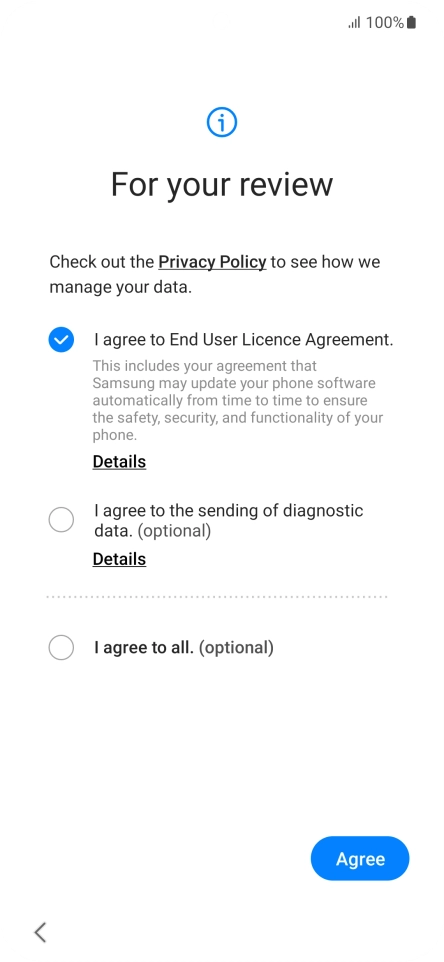 Press Agree. Press Agree.