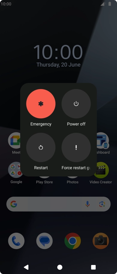 Press Power off. Press Power off.