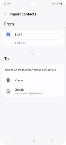 Press the required Google account. Press the required Google account.