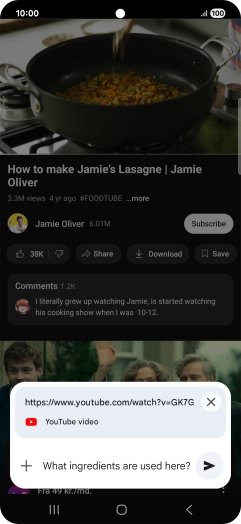 Follow the instructions on the screen to type or speak the required question for the video. Follow the instructions on the screen to type or speak the required question for the video.