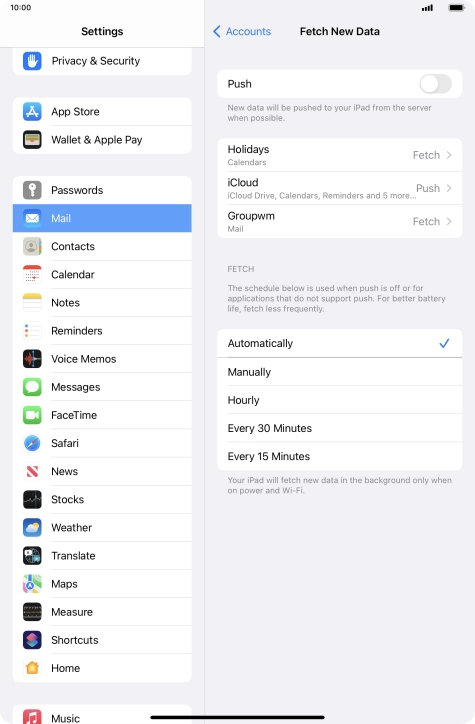 Press the indicator next to Press the indicator next to