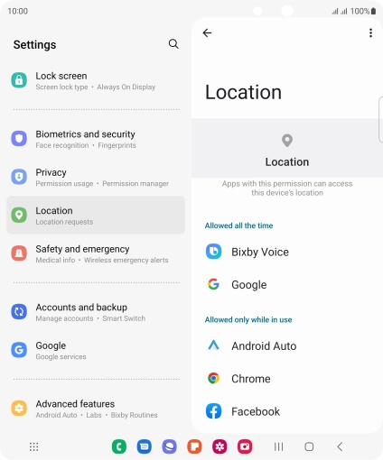 Press the required app. Press the required app.