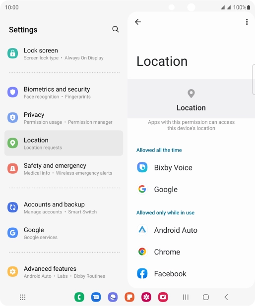 Press the required app. Press the required app.