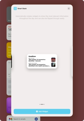 Press Add Widget. Press Add Widget.