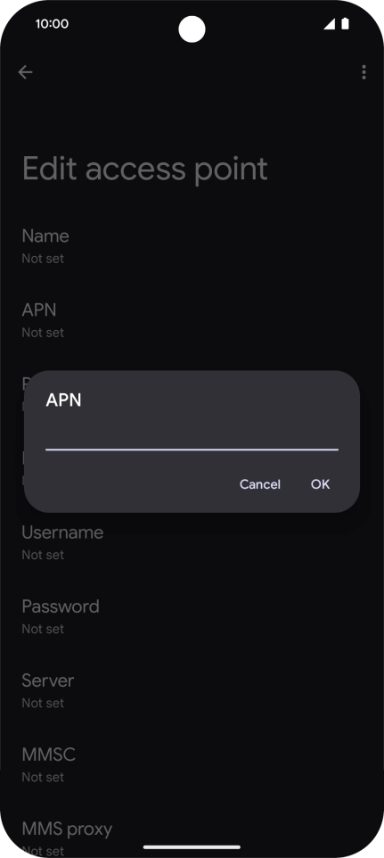 Key in everywhere and press OK. Key in everywhere and press OK.
