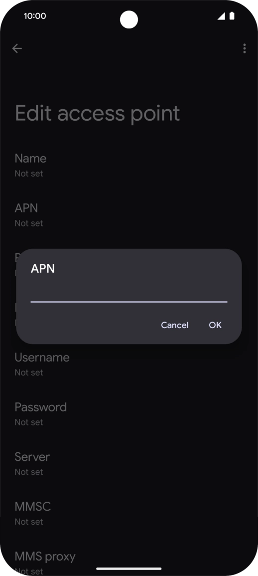 Key in everywhere and press OK. Key in everywhere and press OK.