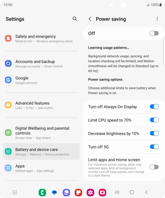 Press the indicators next to the required settings. Press the indicators next to the required settings.