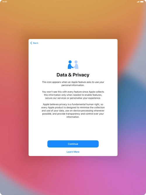 Press Continue. Press Continue.