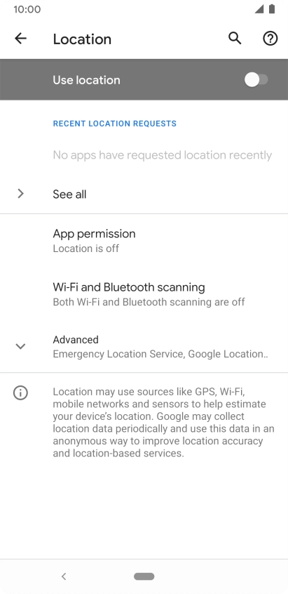 Press the indicator next to Press the indicator next to