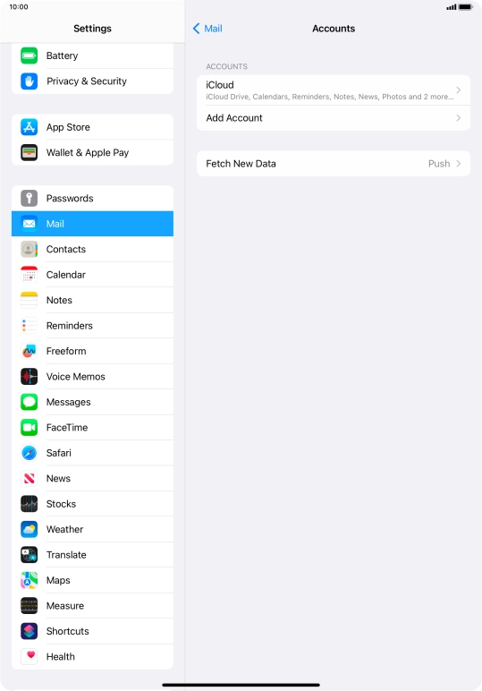 Press Add Account. Press Add Account.