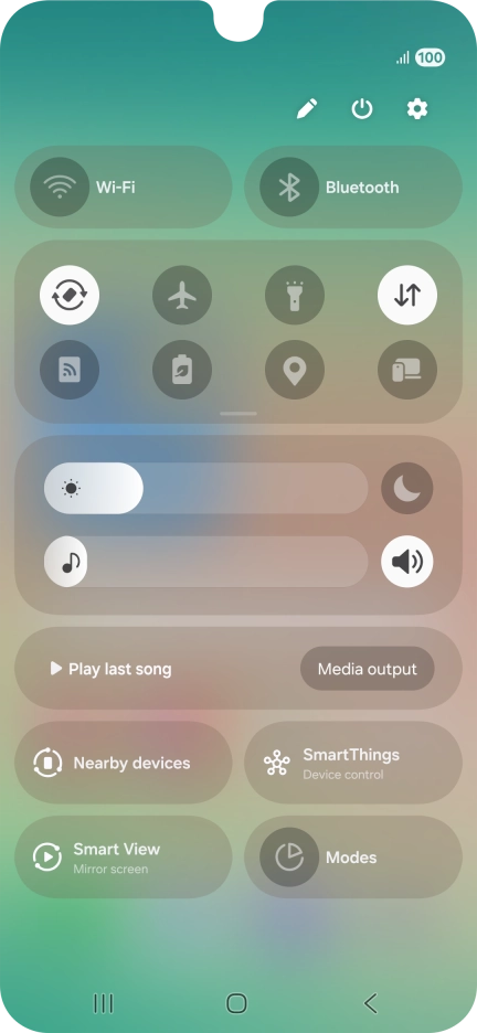 Press the settings icon. Press the settings icon.