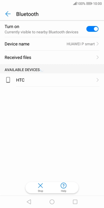 Press the required Bluetooth device and follow the instructions on the screen to pair the device with your phone. Press the required Bluetooth device and follow the instructions on the screen to pair the device with your phone.